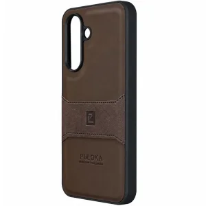 کاور چرمی مدل Puloka Next مناسب برای گوشی Samsung Galaxy A17 (قهوه ای)