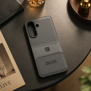 کاور چرمی مدل Puloka Next مناسب برای گوشی Samsung Galaxy A26 (خاکستری)