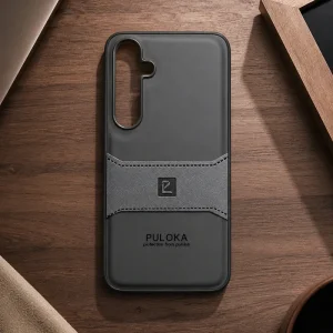 کاور چرمی مدل Puloka Next مناسب برای گوشی Samsung Galaxy A55 (خاکستری)