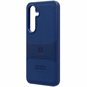 کاور چرمی مدل Puloka Next مناسب برای گوشی Samsung Galaxy A55 (سورمه‌ای)