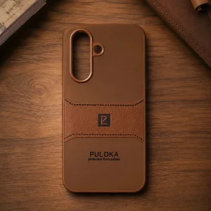 کاور چرمی مدل Puloka Next مناسب برای گوشی Samsung Galaxy A36 (عسلی)