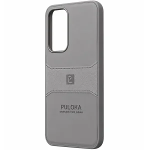 کاور چرمی مدل Puloka Next مناسب برای گوشی Samsung Galaxy S24 FE (خاکستری)