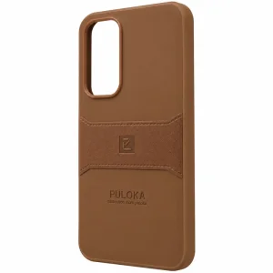 کاور چرمی مدل Puloka Next مناسب برای گوشی Samsung Galaxy S24 FE (عسلی)