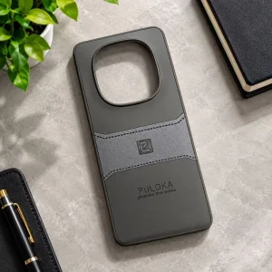 کاور چرمی مدل Puloka Next مناسب برای گوشی Xiaomi Redmi Note 14 Pro 4G (خاکستری)