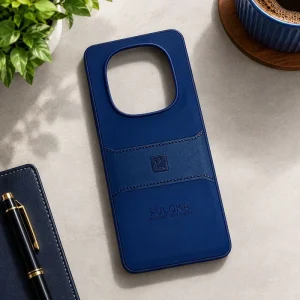 کاور چرمی مدل Puloka Next مناسب برای گوشی Xiaomi Redmi Note 14 Pro 4G (سورمه ای)