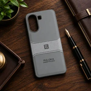 کاور چرمی مدل Puloka Next مناسب برای گوشی Xiaomi Poco X7 Pro (خاکستری)