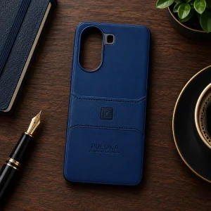 کاور چرمی مدل Puloka Next مناسب برای گوشی Xiaomi Poco X7 Pro (سورمه ای)