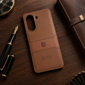 کاور چرمی مدل Puloka Next مناسب برای گوشی Xiaomi Poco X7 Pro (عسلی)