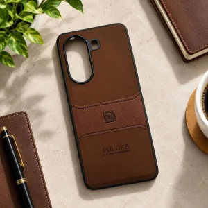 کاور چرمی مدل Puloka Next مناسب برای گوشی Xiaomi Poco X7 Pro (قهوه ای)