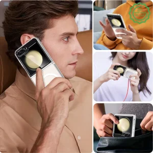 قاب گوشی مگ سیف شفاف مناسب برای Samsung Galaxy Z Flip6