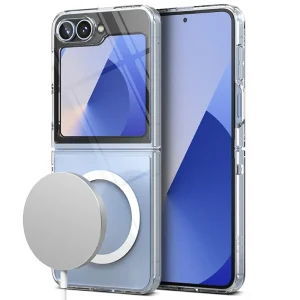 قاب گوشی مگ سیف شفاف مناسب برای Samsung Galaxy Z Flip6