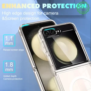 قاب گوشی مگ سیف شفاف مناسب برای Samsung Galaxy Z Flip5