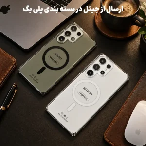 کاور شیشه ای PC Hard مدل Ultra Slim Magsafe برای Samsung Galaxy S24 Ultra