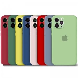 قاب IPHONE 11pro سیلیکونی زیربسته محافظ لنز برند اپل