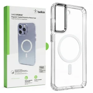 کاور شفاف مگ سیف مدل Belkin Clear Metal مناسب برای Samsung Galaxy S21 FE