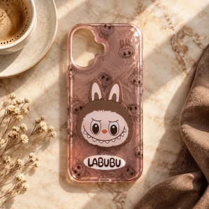 کاور فانتزی دخترانه مدل Labubu مناسب برای گوشی iPHONE 17