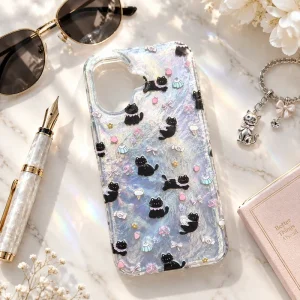 کاور فانتزی دخترانه مدل Catfa مناسب برای گوشی iPHONE 17