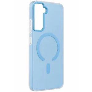 کاور هیبریدی مات دولایه مدل MagFrost مناسب برای گوشی Samsung Galaxy S21 FE (رنگ آبی پاستیلی)