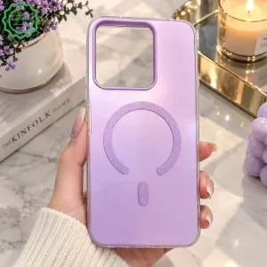 کاور هیبریدی مات دولایه مدل MagFrost مناسب برای گوشی Samsung Galaxy S21 FE (رنگ صورتی پاستیلی)