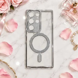 قاب گوشی طرح Swarovski مناسب برای Samsung Galaxy S24 Ultra (نقره ای)