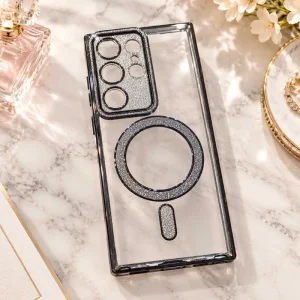 قاب گوشی طرح Swarovski مناسب برای Samsung Galaxy S23 Ultra (مشکی)