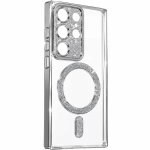 قاب گوشی طرح Swarovski مناسب برای Samsung Galaxy S23 Ultra (نقره ای)