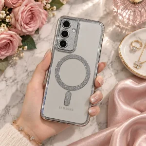 قاب گوشی طرح Swarovski مناسب برای Samsung Galaxy S24 fe (نقره ای)