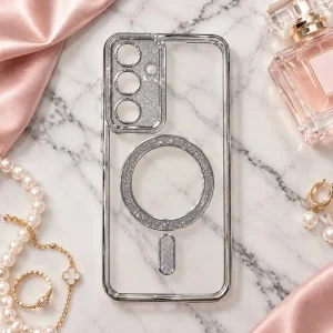 قاب گوشی طرح Swarovski مناسب برای Samsung Galaxy S24 fe (نقره ای)