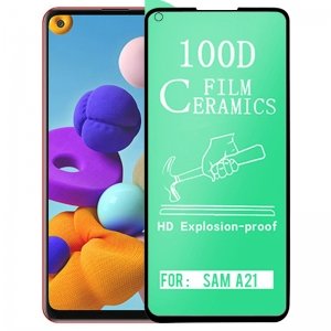 گلس سرامیکی Samsung Galaxy A21 نانو سرامیک 100D تمام صفحه و تمام چسب