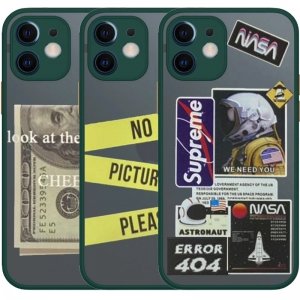 کاور فانتزی هیبریدی مناسب برای گوشی IPHONE 12 mini مدل پشت مات محافظ لنزدار سری طرحدار پسرانه