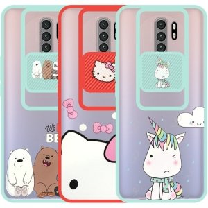 قاب طرحدار دخترانه مناسب برای گوشی Xiaomi Redmi 9 مدل ماکرو شیلد محافظ لنزدار فانتزی