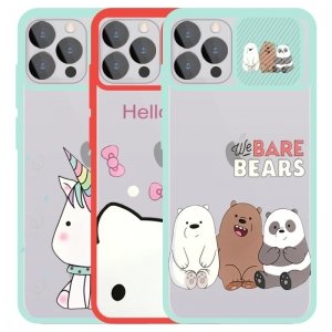قاب طرحدار دخترانه مناسب برای گوشی IPHONE 12 Pro مدل ماکرو شیلد محافظ لنزدار فانتزی