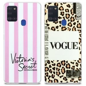 گارد فانتزی مناسب برای گوشی Samsung Galaxy A21S مدل imd طرحدار دخترانه همراه با پاپ سوکت