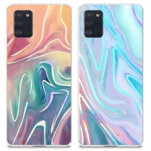 کاور شاین مناسب برای گوشی Samsung Galaxy A02S مدل imd گلدلاین طرح کهکشانی