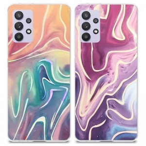 کاور شاین مناسب برای گوشی Samsung Galaxy A32 5G مدل imd گلدلاین طرح کهکشانی