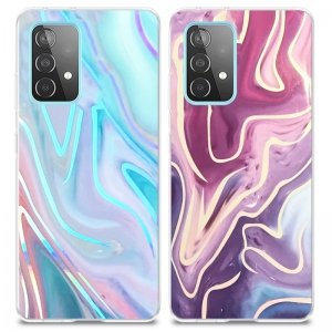 کاور شاین مناسب برای گوشی Samsung Galaxy A72 مدل imd گلدلاین طرح کهکشانی