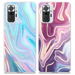 کاور شاین مناسب برای گوشی Xiaomi Redmi Note 10 Pro Max مدل imd گلدلاین طرح کهکشانی