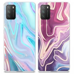 کاور شاین مناسب برای گوشی Xiaomi POCO M3 مدل imd گلدلاین طرح کهکشانی