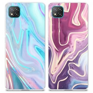 کاور شاین مناسب برای گوشی Xiaomi POCO C3 مدل imd گلدلاین طرح کهکشانی