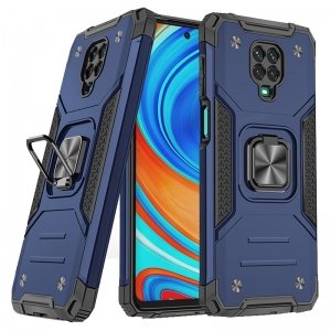 قاب اورجینال گوشی مناسب برای Xiaomi Redmi Note 9 Pro Max طرح آرمور به همراه رینگ استند مدل رنجر فون (محافظ لنزدار)