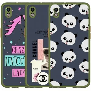 کاور فانتزی هیبریدی مناسب برای گوشی Xiaomi Redmi 9A / 9AT مدل پشت مات محافظ لنزدار سری طرحدار دخترانه