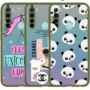 کاور فانتزی هیبریدی مناسب برای گوشی Xiaomi Redmi Note 8 مدل پشت مات محافظ لنزدار سری طرحدار دخترانه