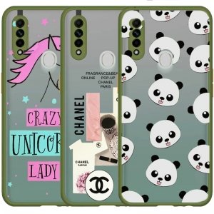 کاور فانتزی هیبریدی مناسب برای گوشی Samsung Galaxy A20S مدل پشت مات محافظ لنزدار سری طرحدار دخترانه