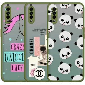 کاور فانتزی هیبریدی مناسب برای گوشی Samsung Galaxy A30S مدل پشت مات محافظ لنزدار سری طرحدار دخترانه