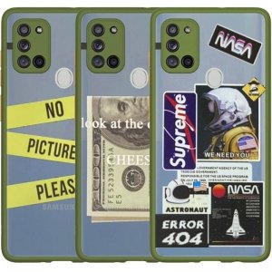 کاور فانتزی هیبریدی مناسب برای گوشی Samsung Galaxy A21S مدل پشت مات محافظ لنزدار سری طرحدار پسرانه