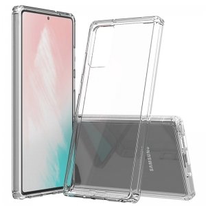 گارد محافظ ایربگ دار برای گوشی Samsung Galaxy Note 20 مدل دور ژله ای شفاف پشت طلق کریستالی