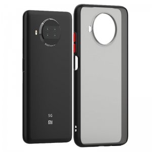 کاور گوشی Xiaomi Redmi Note 9 Pro 5G هیبریدی مدل پشت مات دکمه رنگی