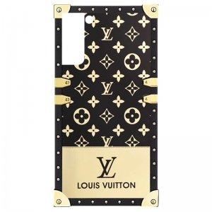 قاب گوشی Samsung Galaxy S21 5G مدل صندوقی طرح لویی ویتون به همراه زنجیر و پلاک ست