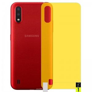 برچسب نانو پشت گوشی Samsung Galaxy A01 مدل فول کاور شفاف آنتی شوک