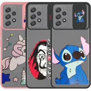 قاب طرحدار دخترانه و پسرانه مناسب برای گوشی Samsung Galaxy A52 4G/5G/S مدل ماکرو شیلد محافظ لنزدار فانتزی